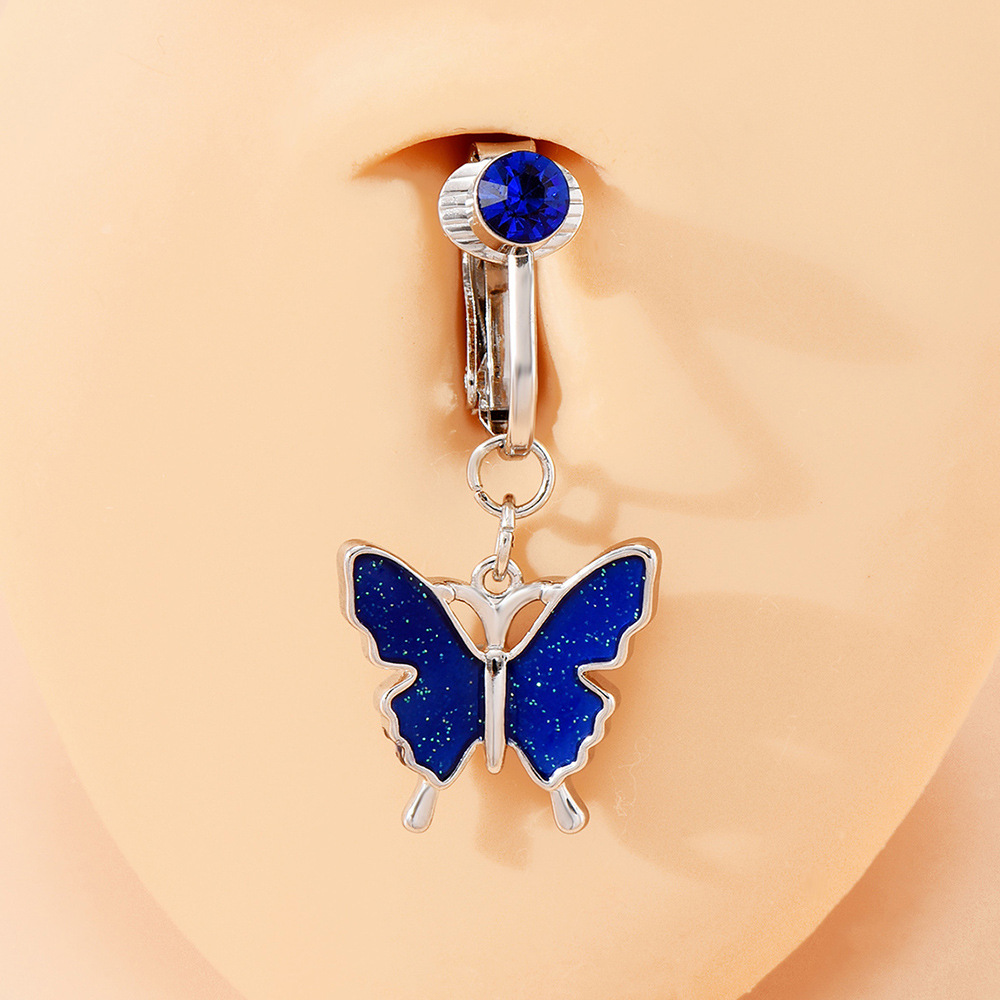 Chic Butterfly Zircon Fashion High Quality Surgical Steel Navel Piercing Belly Button Rings Body Jewelry 216045309021