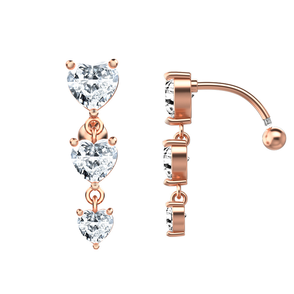 Chic Hypoallergenic Dangle Cz Belly Button Ring Cubic Zirconia Drop Pendant Navel Nail Body Piercing Jewelry 216045326364