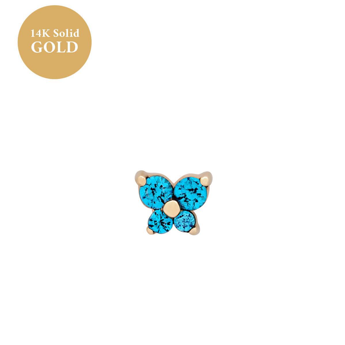 Chic Hypoallergenic 12 Stone Butterfly Stud Earring For Women Stylish Trendy Party Festival Casual Jewelry Gift 216045340140