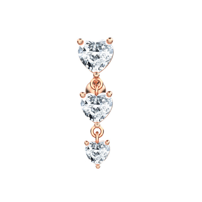 Chic Hypoallergenic Dangle CZ Belly Button Ring Cubic Zirconia Drop Pendant Navel Nail Body Piercing Jewelry