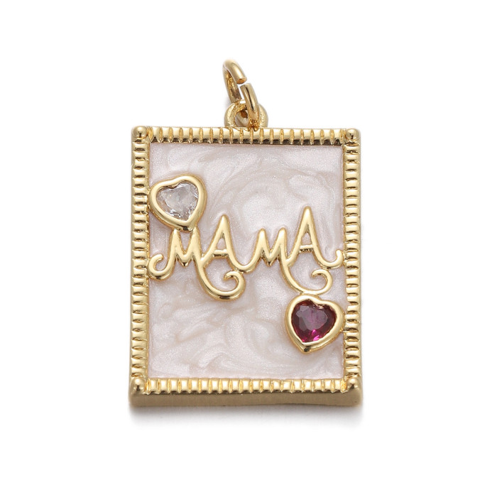 Chic Customizable Mother's Day Mama Letter Pendant Necklace for Women Handmade DIY Jewelry Accessories