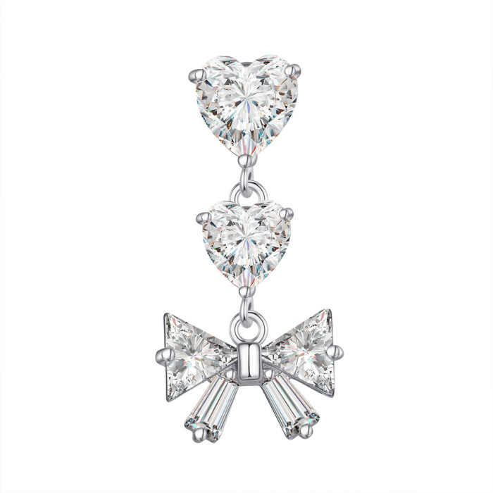 Trendy Belly Button Rings Butterfly Zircon Navel Piercing Ring for Women Body Belly Piercing Jewelry