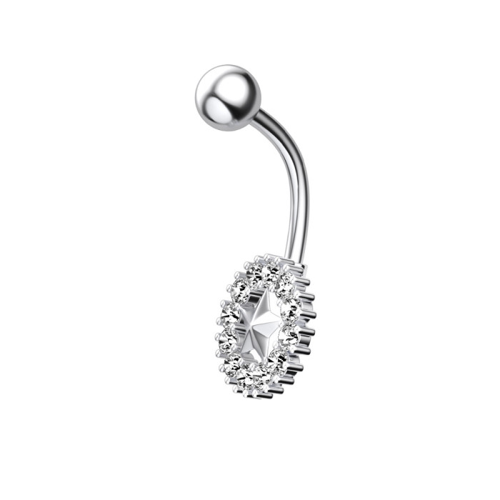 Chic Hypoallerge Star Piercing Ring for Women Belly Button Piercing Ring Girl Body Jewelry