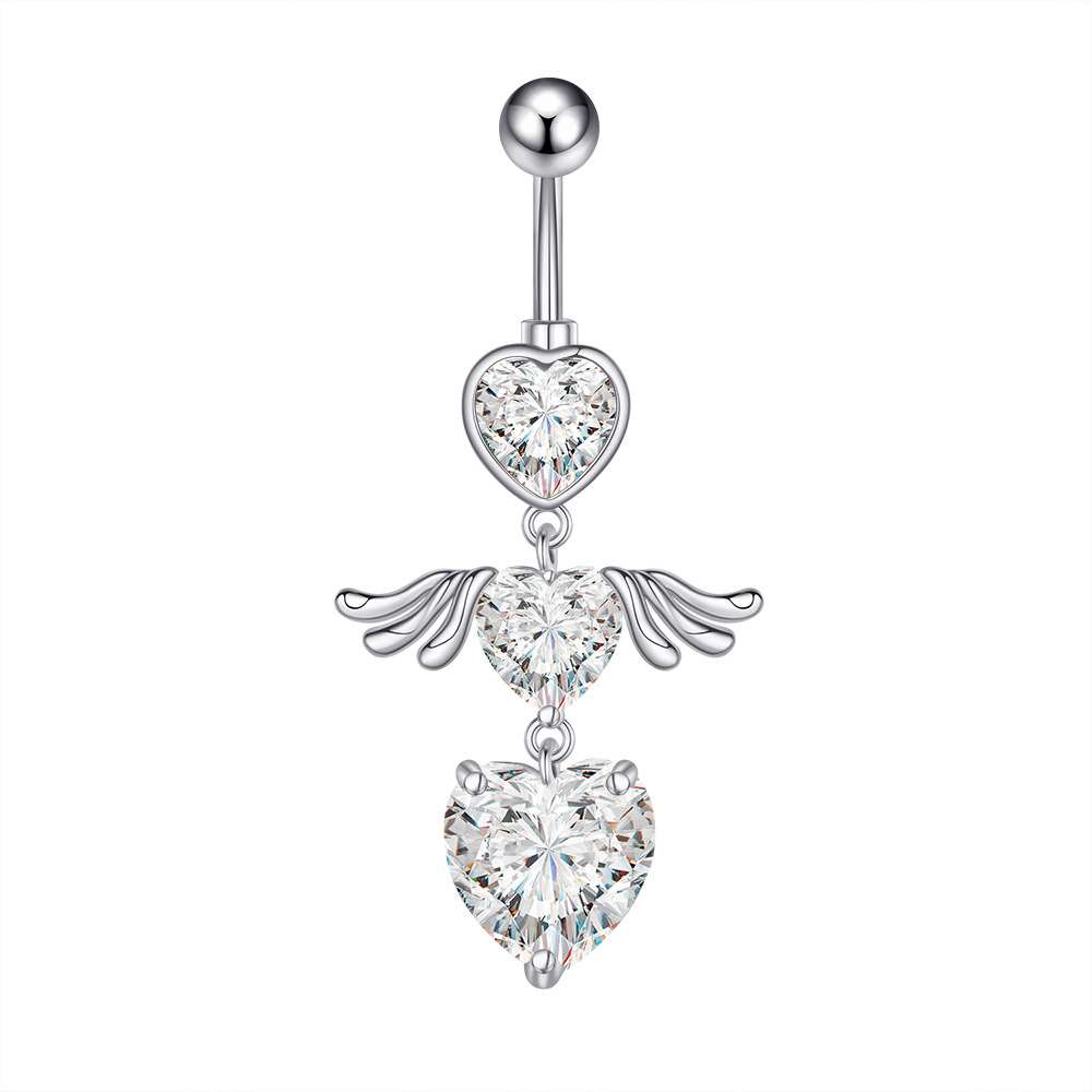 Trendy Belly Button Rings Butterfly Zircon Navel Piercing Ring For Women Body Belly Piercing Jewelry 216045317385