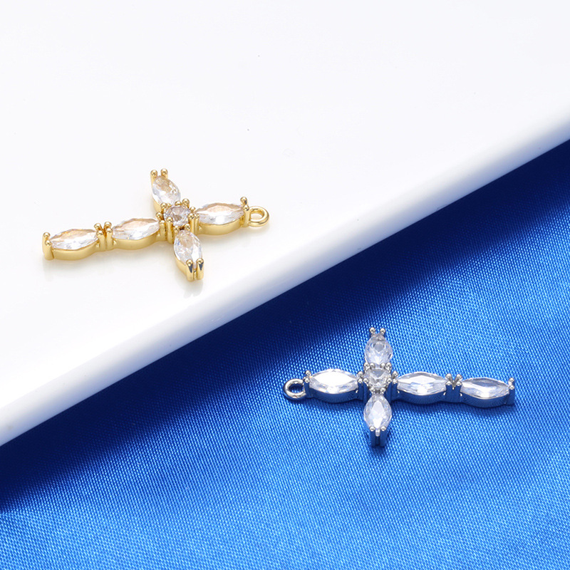 Chic Hypoallergenic Zircon Cross Pendant For Women Fashion Exquisite Handmade Diy Jewelry Accessories 216045348750