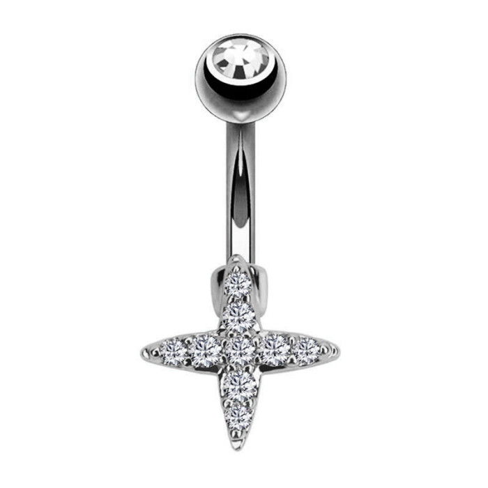 Chic Hypoallergenic Stainless Steel Dangled Navel Piercing Belly Button Rings Bee Star Flower Heart Belly Ring for Women