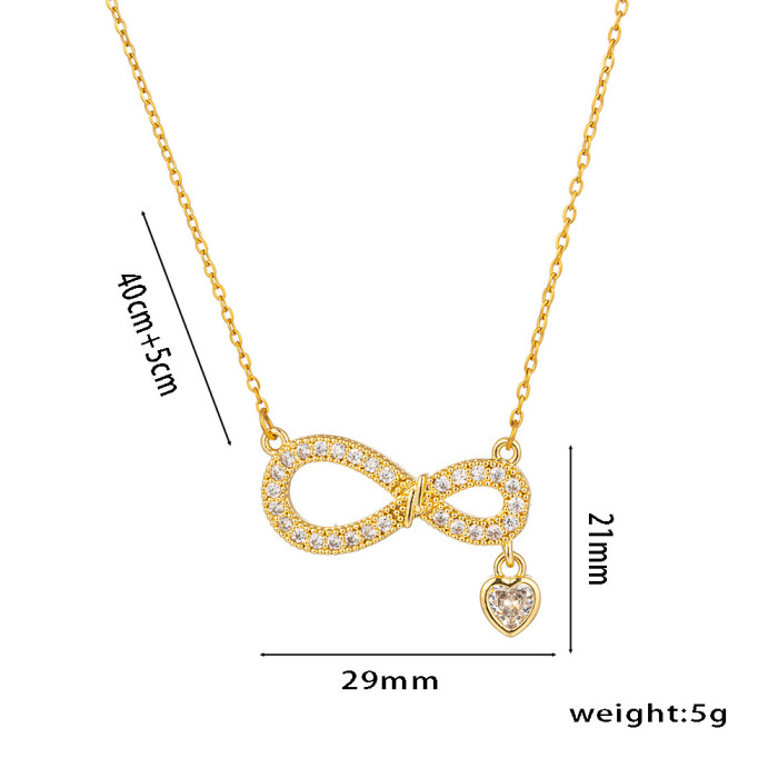 Chic Elegant Personality 8 Micro-inset Zircon Lady Necklace Valentine's Day Gift