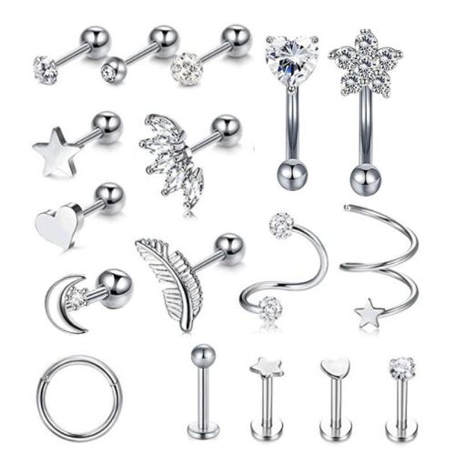 Chic Hypoallergenic Piercing Jewelry Simple Love Ear Bone Stud Earring Trendy Casual Jewelry Gift