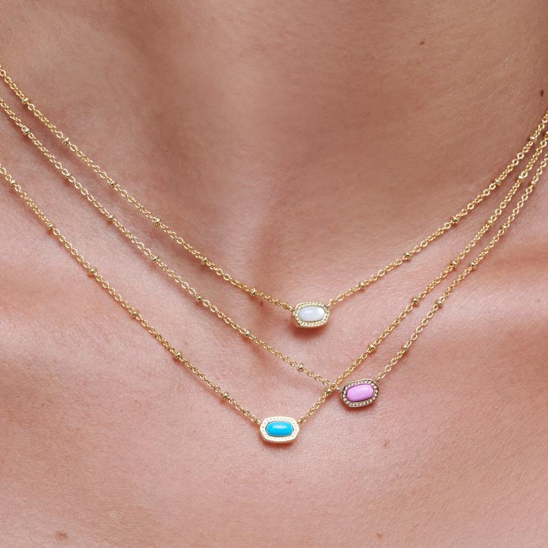 Dainty Elegant Natural Stone Necklace Geometric Diamond Pendant Jewelry Trendy Party Festival Casual Jewelry Gift 216045329439