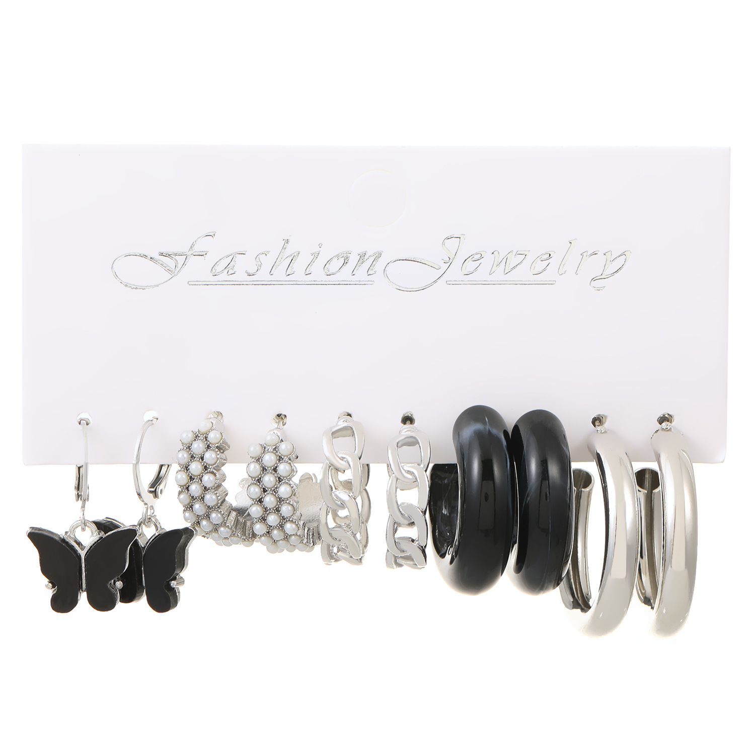 Fashion Circle Hoop Earring Set For Women Vintage Pearl Earring Jewelry Gifts 216045350349