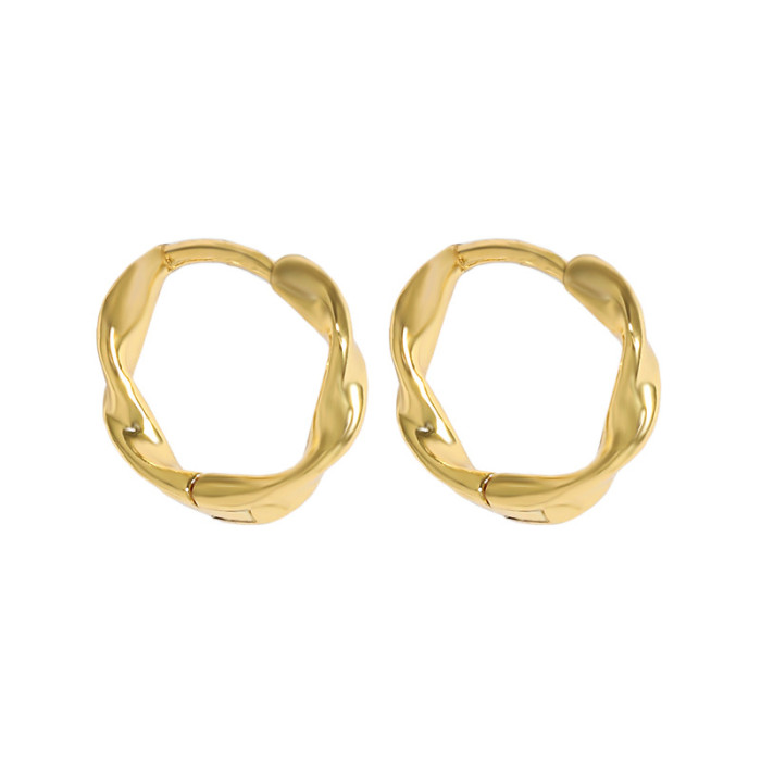 Dainty Elegant Simple Twist Ear Buckle Party Festival Trendy Casual Jewelry Gift