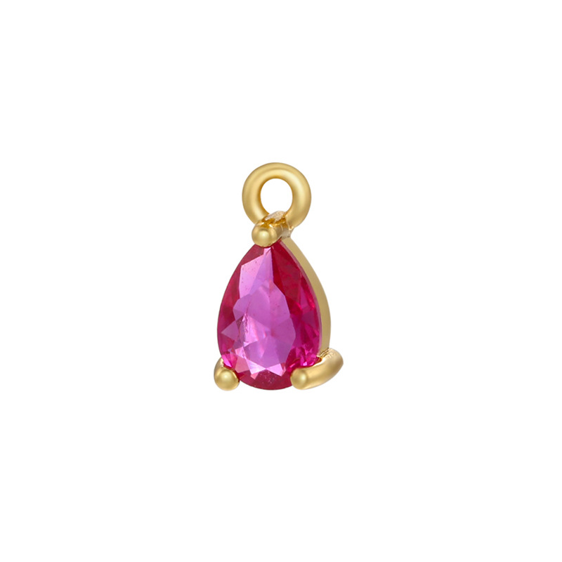 Chic Customizable Colored Zircon Water Drop Pendant Handmade Diy Jewelry Accessories 216045355761