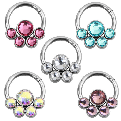 Chic Rhinestones Nipple Ring Barbell Steel for Women Breast Body Piercings Jewelry