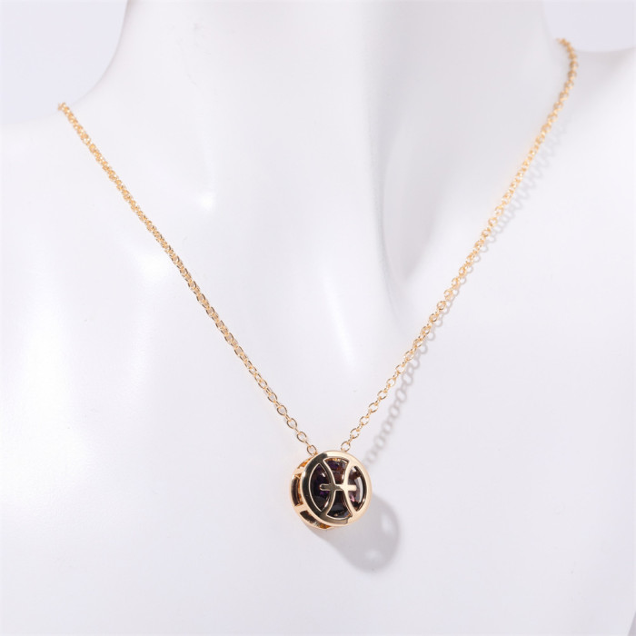 Chic Hypoallergenic Versatile Twelve Constellations Necklace with Twelve Birthstones Handmade DIY Jewelry Accessories
