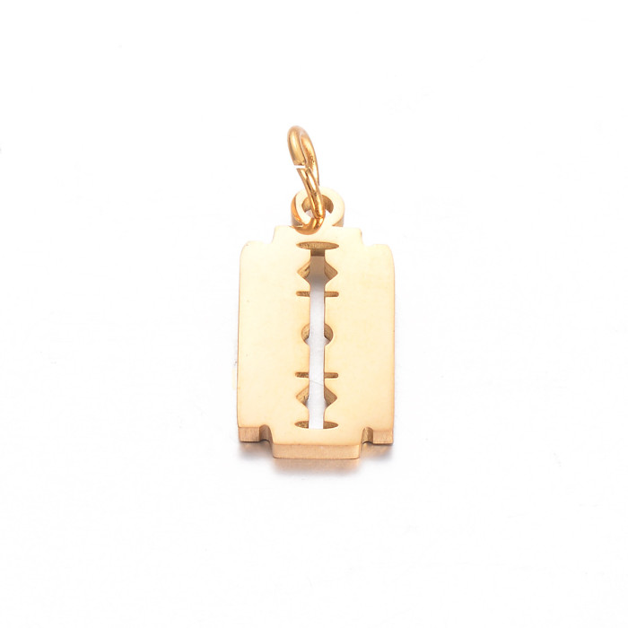 Chic Hypoallergenic 18K Gold Plated Stainless Steel Hollow Palm Wing Key Pendant Handmade DIY Jewelry Accessories