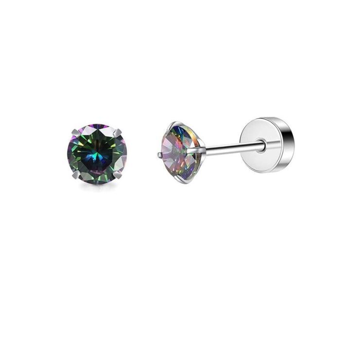 Chic Stainless Steel Cartilage Stud Earrings for Women Studs Ear Piercing Jewelry Trendy Casual jewelry Gift
