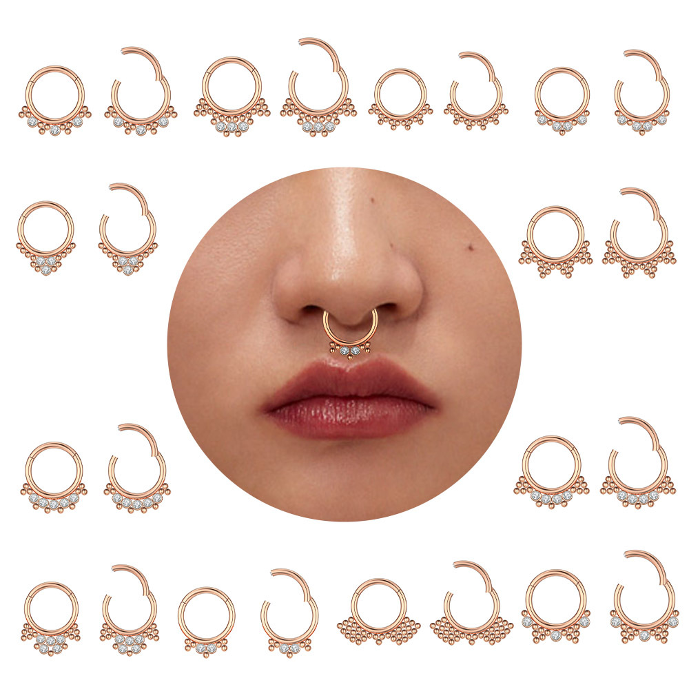 Chic Hypoallergenic Piercing Cz Water Droplets Fan Haped Earring Cartilage Conch Tragus Piercing Septum Nose Ring Jewelry 1Pcs Price 216045301272