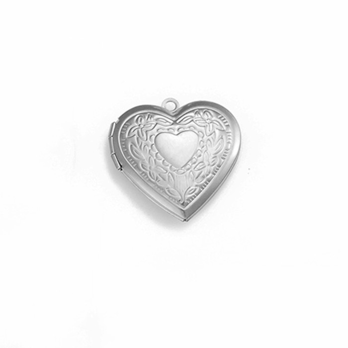 18K Gold Plated Stainless Steel Heart-shaped Box Jewelry Handmade DIY Jewelry Accessories