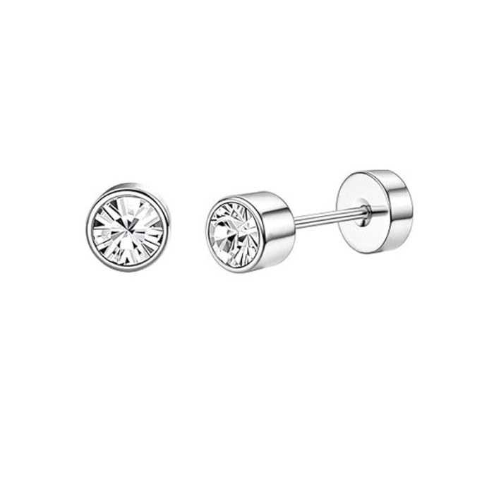 Chic Stainless Steel Cartilage Stud Earrings for Women Studs Ear Piercing Jewelry Trendy Casual jewelry Gift