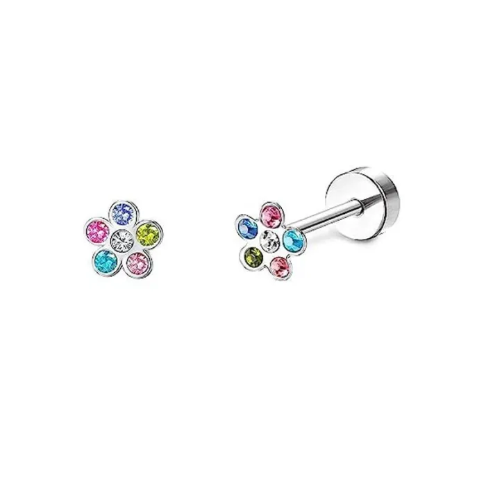 Chic Stainless Steel Cartilage Stud Earrings for Women Studs Ear Piercing Jewelry Trendy Casual jewelry Gift