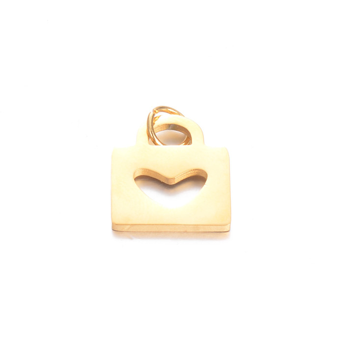 Chic Hypoallergenic 18K Gold Plated Stainless Steel Hollow Palm Wing Key Pendant Handmade DIY Jewelry Accessories