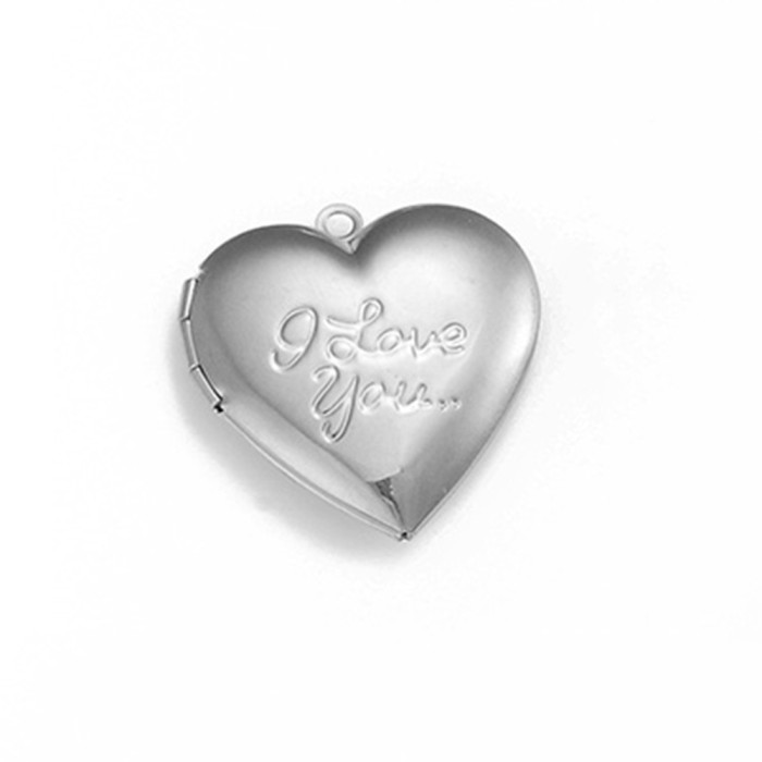 18K Gold Plated Stainless Steel Heart-shaped Box Jewelry Handmade DIY Jewelry Accessories