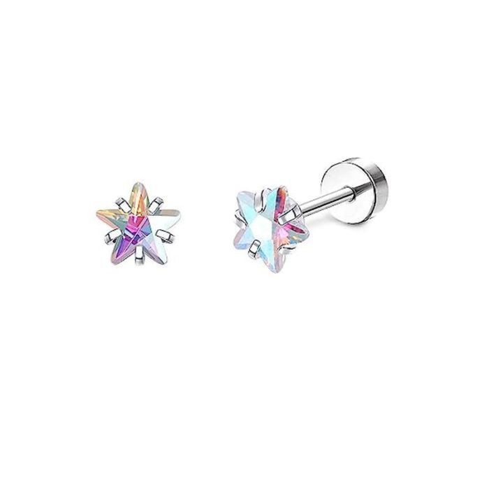 Chic Stainless Steel Cartilage Stud Earrings for Women Studs Ear Piercing Jewelry Trendy Casual jewelry Gift