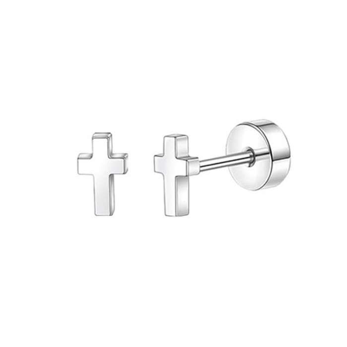 Chic Stainless Steel Cartilage Stud Earrings for Women Studs Ear Piercing Jewelry Trendy Casual jewelry Gift