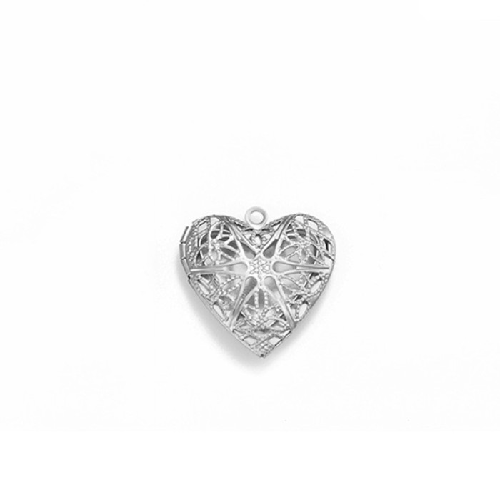 18K Gold Plated Stainless Steel Heart-shaped Box Jewelry Handmade DIY Jewelry Accessories