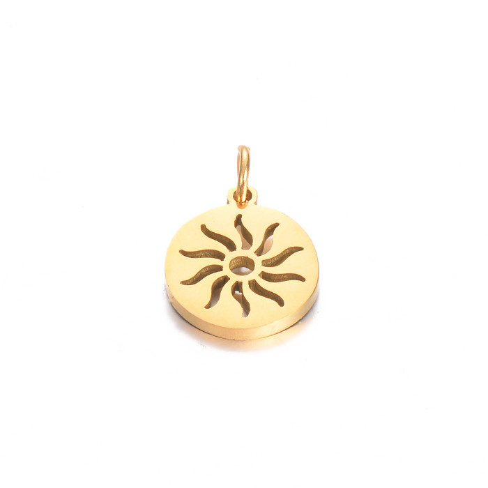 Chic Hypoallergenic 18K Gold Plated Stainless Steel Hollow Palm Wing Key Pendant Handmade DIY Jewelry Accessories
