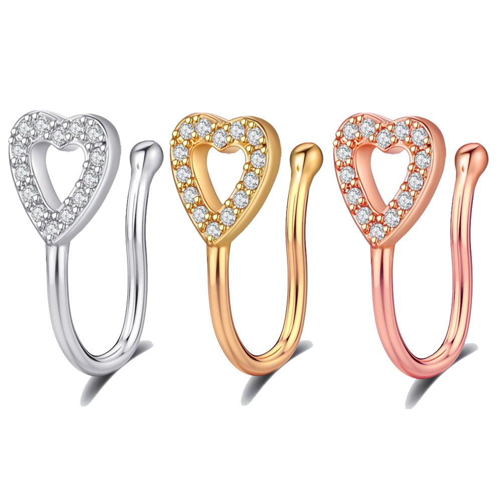 Chic Hypoallergenic Hip Hoop Punk Stainless Steel Nose Ring Clip Body Jewelry Fake Perforation Nose Ring 1Pcs Price 216045302625