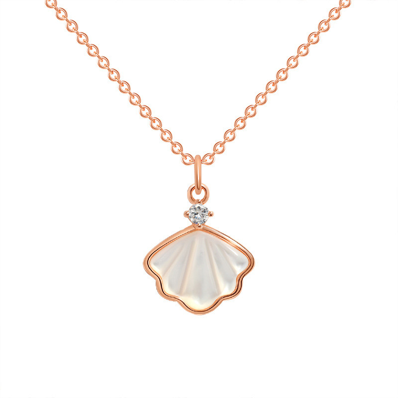 Chic Elegant Shell Necklace White Mother of Pearl Pendant Women Stylish Trendy Party Festival Casual Jewelry Gift