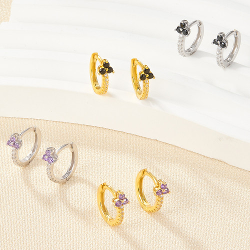 Chic Hypoallergenic Hoop Earring for Women Zircon Ear Piercing Cartilage Jewelry Trendy Casual Jewelry Gift