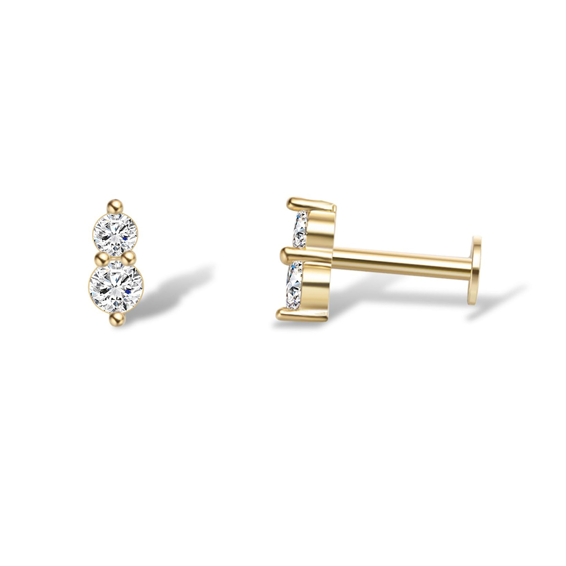 Chic Hypoallergenic Piercing Earrings Cute Snake Cartilage Stud Earring For Women Trendy Casual Jewelry Gift 216045282330