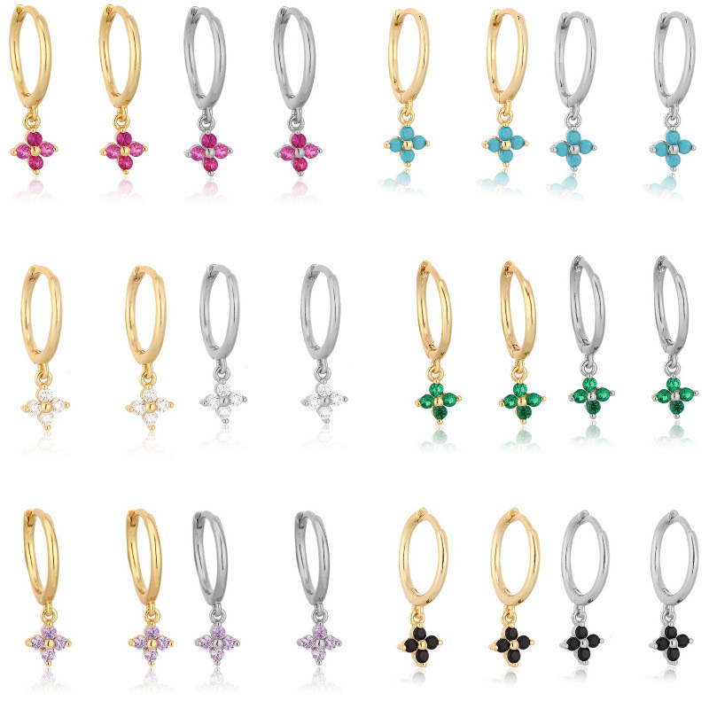 Chic Hypoallergenic Zircon Drop Earrings for Women Girl Cubic Zirconia Trendy Casual Jewelry Gift