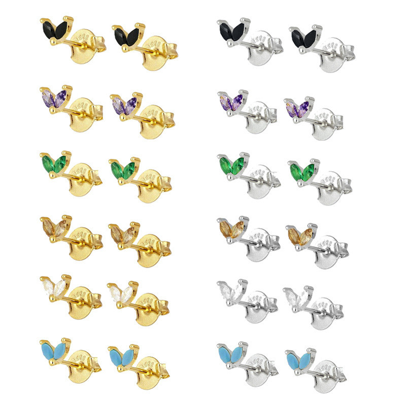 Chic Hypoallergenic Flower Mini Zircon Cartilage Stud Earring for Women Trendy Party Festival Casual jewelry Gift