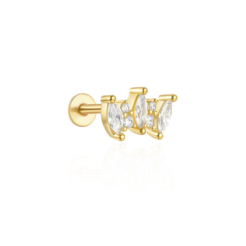 Hypoallerge Cartilage Stud Zircon Earring Trendy Party Festival Casual Jewelry Gift