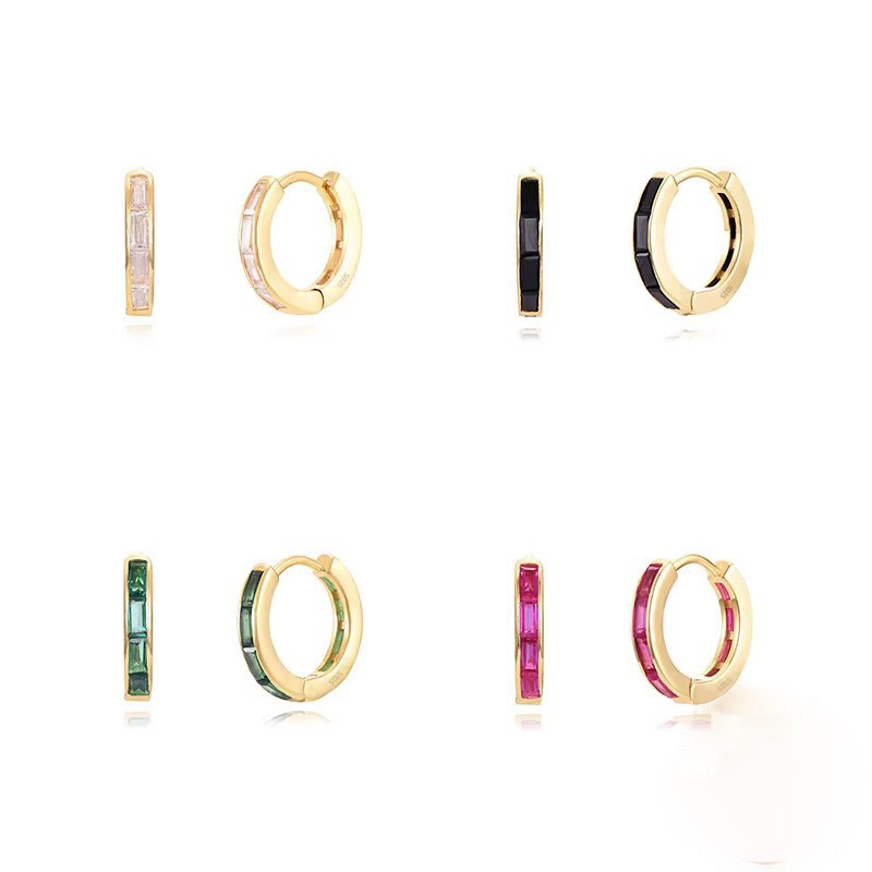 Chic Hypoallergenic Circle CZ Zircon Hoop Earrings for Women Stylish Trendy Party Festival Casual Jewelry Gift