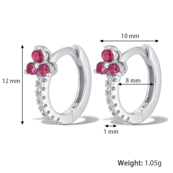 Chic Hypoallergenic Hoop Earring for Women Zircon Ear Piercing Cartilage Jewelry Trendy Casual Jewelry Gift