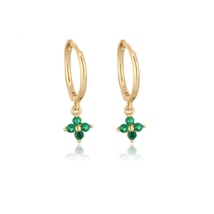 Chic Hypoallergenic Zircon Drop Earrings for Women Girl Cubic Zirconia Trendy Casual Jewelry Gift