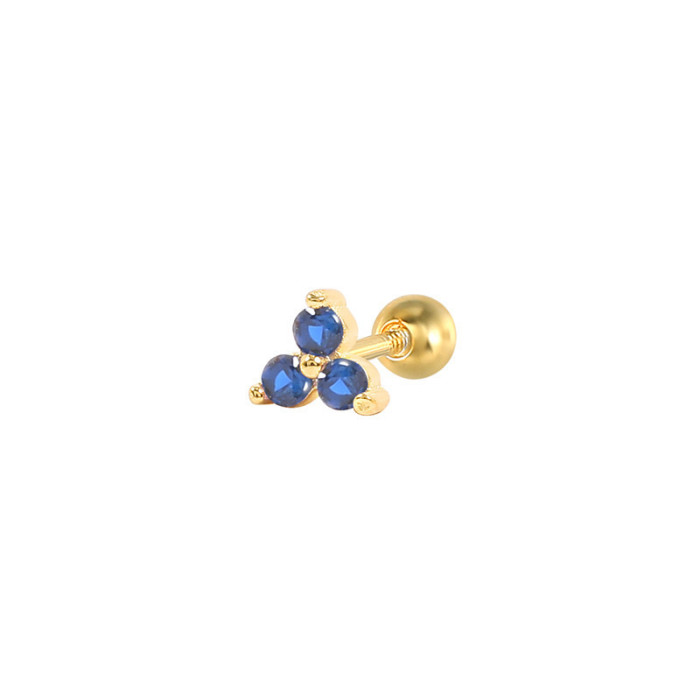 Chic Hypoallergenic Flower Mini Zircon Cartilage Stud Earring for Women Trendy Party Festival Casual Jewelry Gift