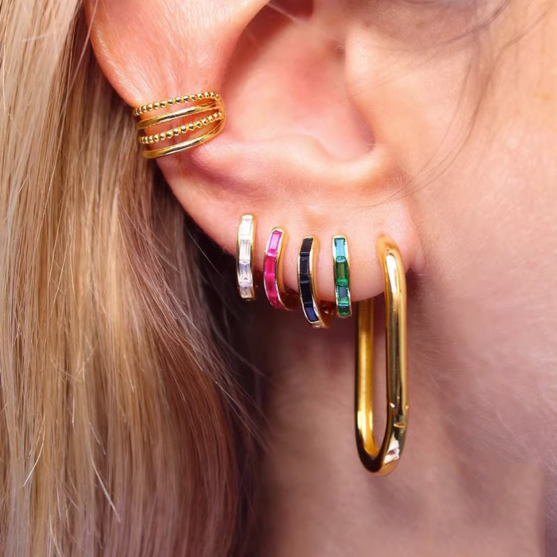 Chic Hypoallergenic Circle Cz Zircon Hoop Earrings For Women Stylish Trendy Party Festival Casual Jewelry Gift 216045299181