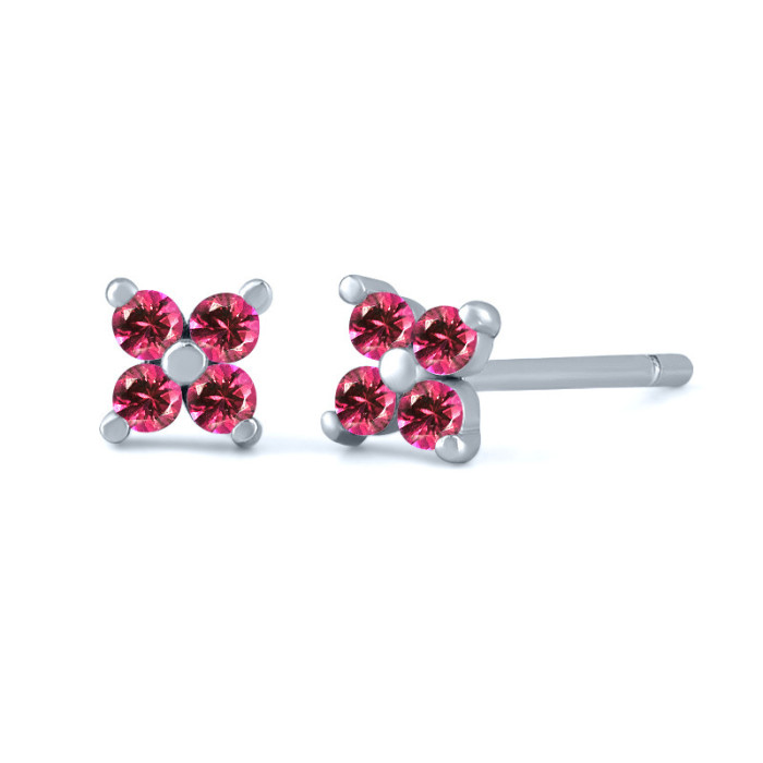 Chic Hypoallergenic Flower Mini Zircon Cartilage Piercing Stud Earring Trendy Party Festival Casual Jewelry Gift