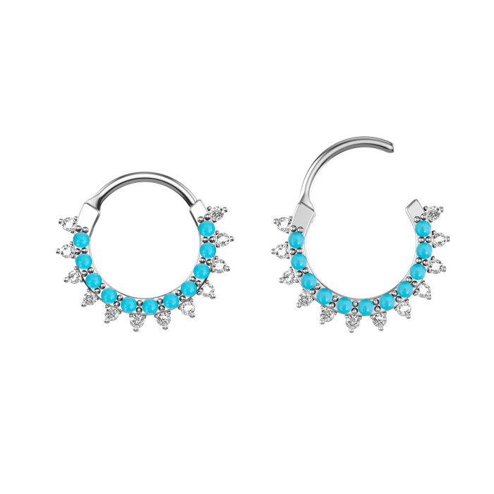 Chic Hypoallergenic Titanium Septum Ring Daith Piercing Earrings Jewelry Nose Rings for Women