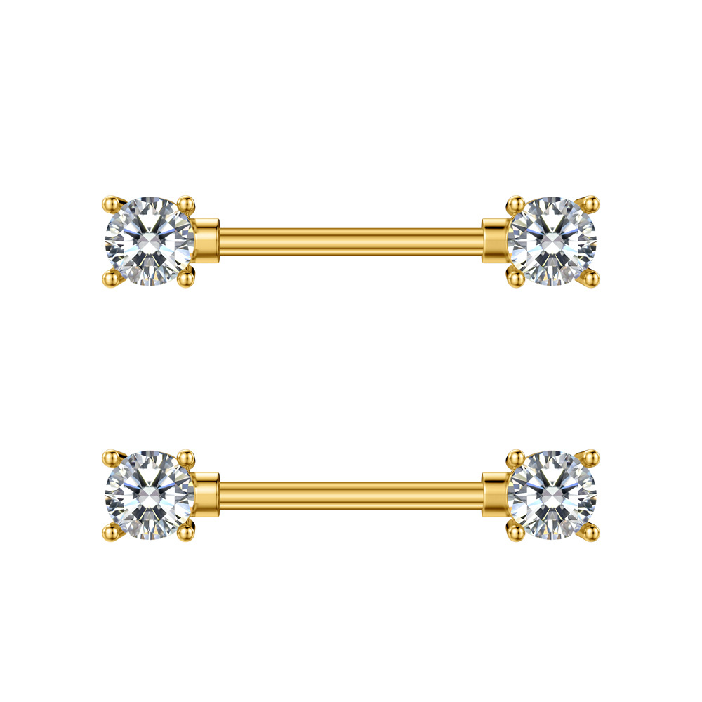 Chic Hypoallergenic Nipple Rings For Women Stainless Steel Heart Cz Barbell Nipplerings Piercing Jewelry 216045262035