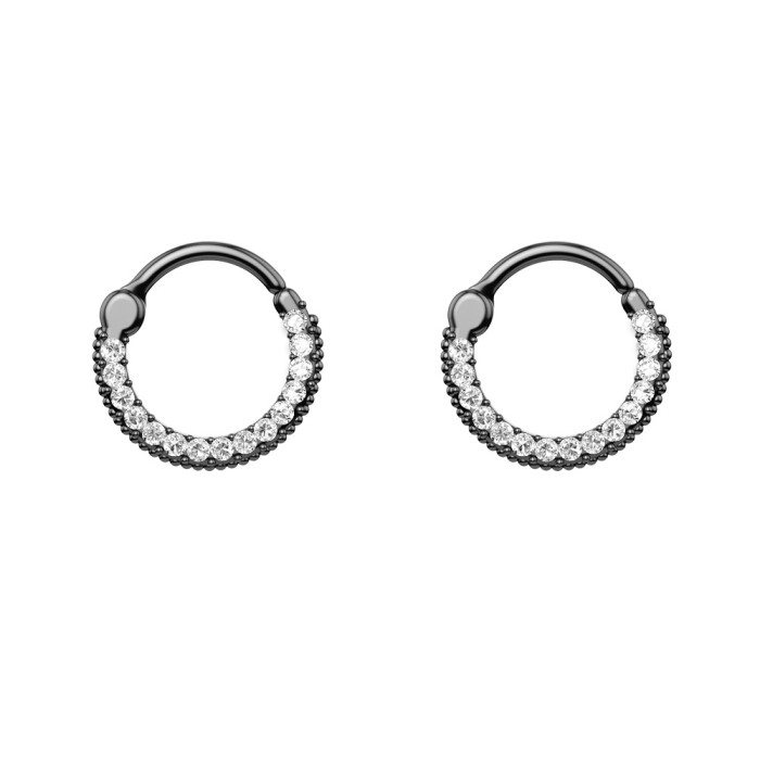 Chic Hypoallergenic Titanium Septum Ring Daith Piercing Earrings Jewelry Nose Rings for Women