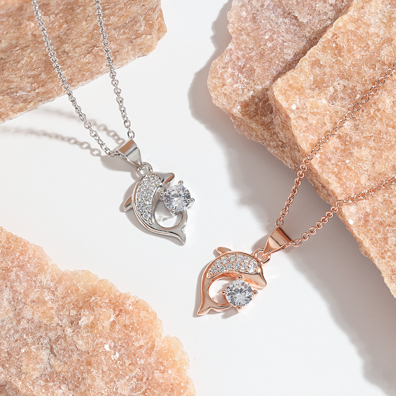 Classic Personality Heart Of The Jewelry Dolphin Necklace Party Festival Casual Jewelry Gift 216045279378