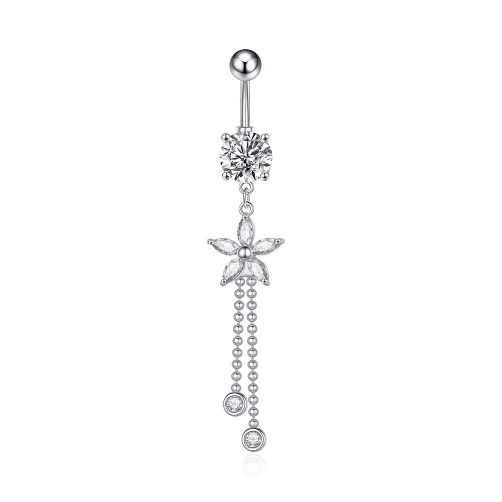 Chic Hypoallergenic Women Belly Piercing Ring Stainless Steel Long Dangling Sexy Accessories Woman Body Jewelry Navel Piercing 216045270645