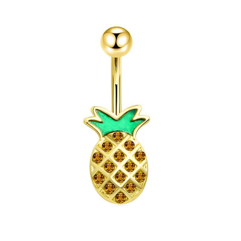 Chic Gold Color Tassel Dangled Belly Button Ring Stainless Steel Flower Butterfly Bee Crystal Belly Piercing Jewelry