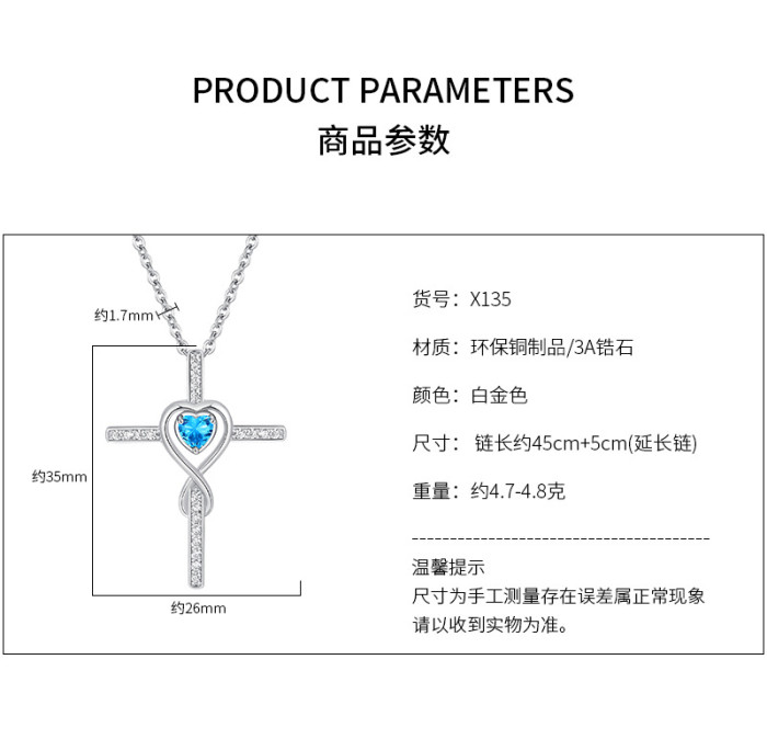 Elegant Infinite Number 8 Pendant Necklace For Women zircon Necklace Accessories Jewelry